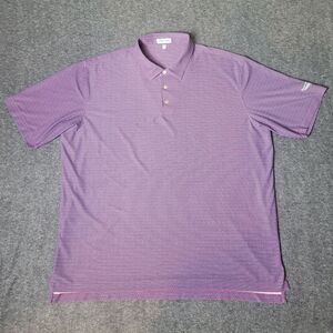 Peter Millar Bay Men's 2XL Performance Purple Golf Shirt